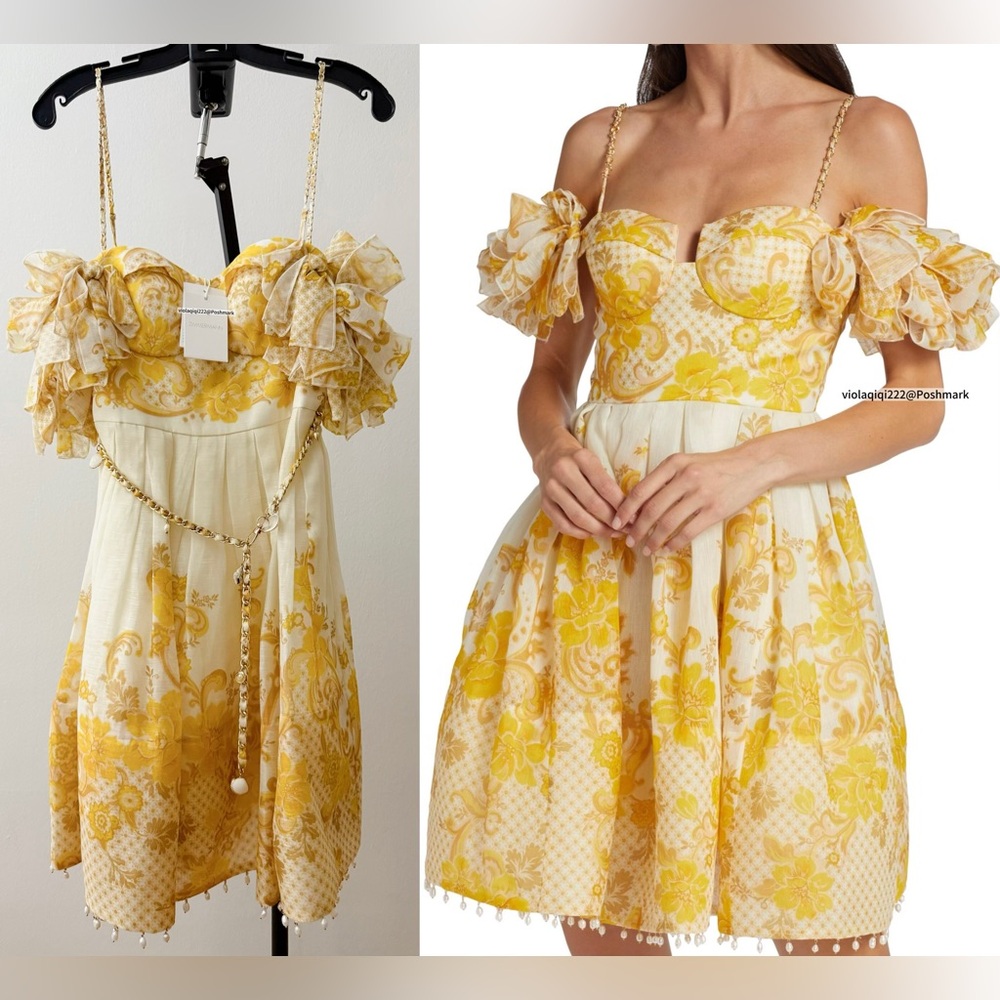NWT Zimmermann Dress | Zimmermann Postcard Mini Dress Runway Bow (AU 1/US 6)
